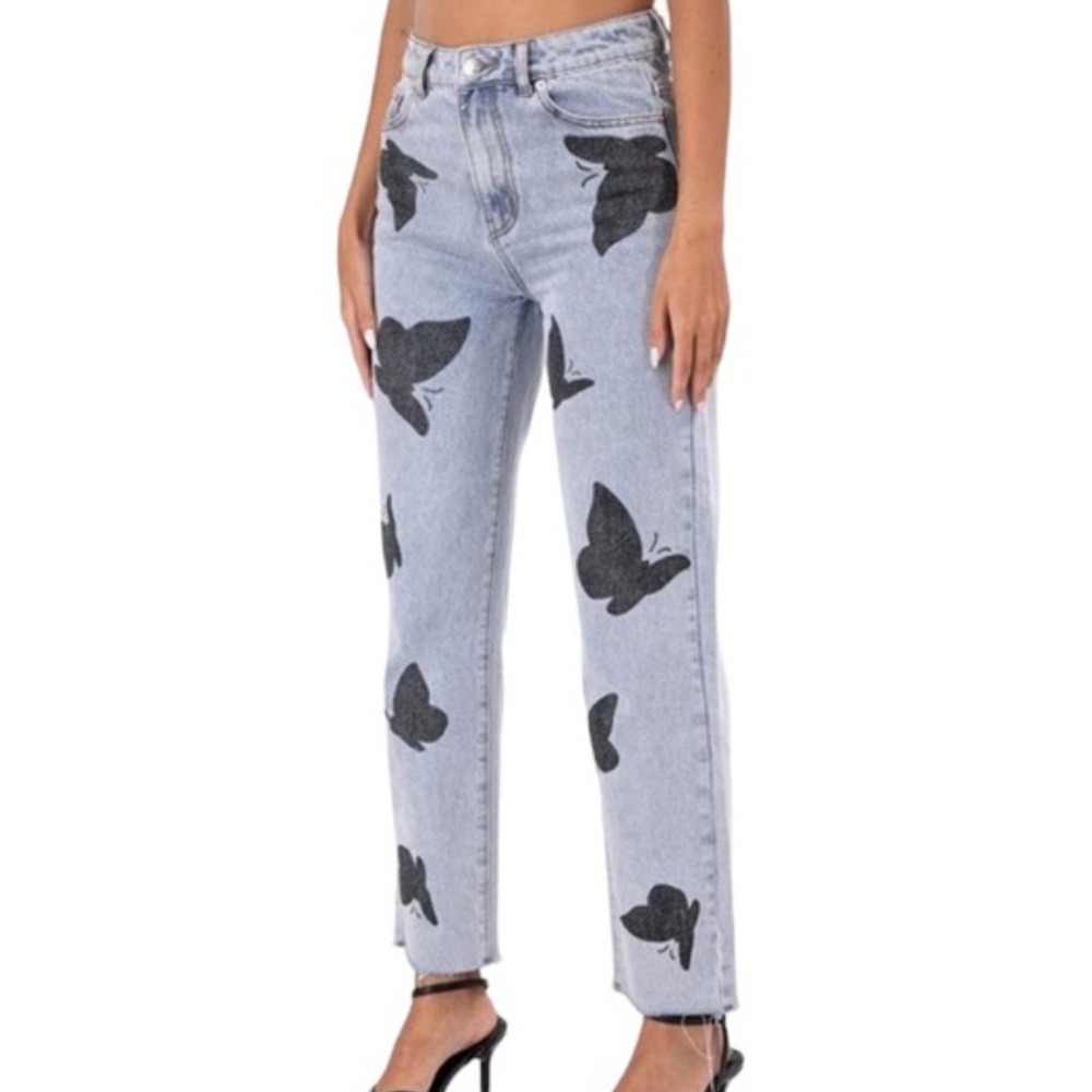 butterfly mom jeans